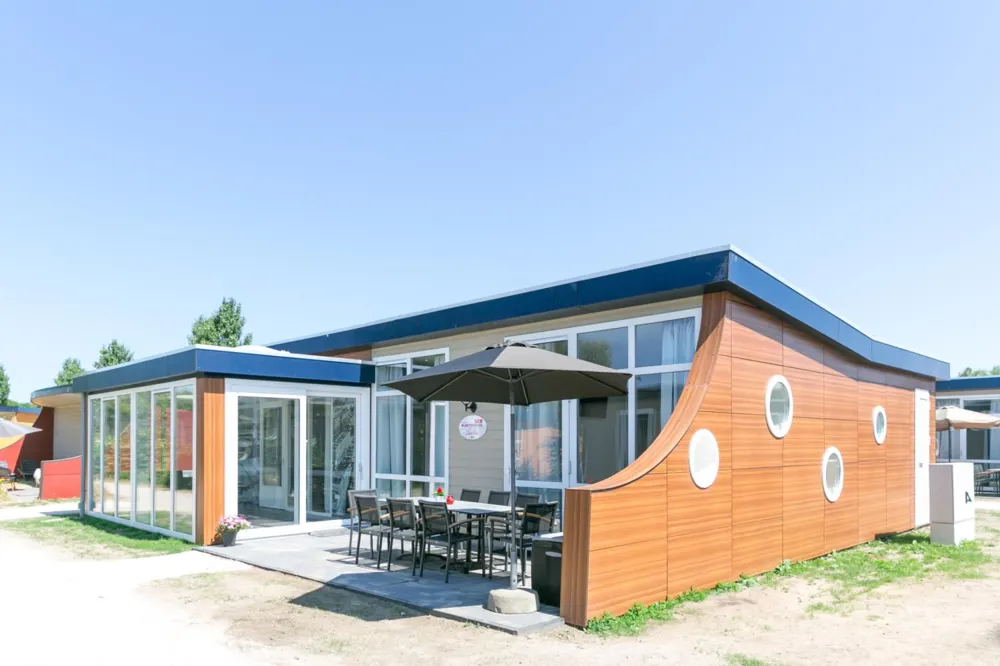 6 personen luxe bungalow met serre